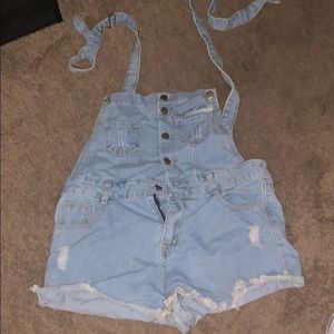 Jean Short Overalls